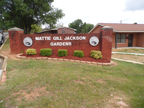 Mattie Gill Jackson Gardens Sign