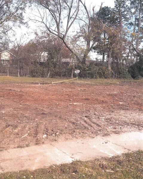 cleared ground for rebuilding home